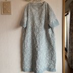 作品ハーフリネン刺繍地のワンピースシンフォニー風