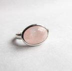 作品【訳あり！約30％off！】天然石モルガナイトリング（14×10ｍｍ）