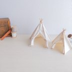 作品tipi 少し大きめティピーテント [受注販売] インテリア オーナメント ペットハウス ドールハウス  ミニチュア