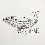 作品シロナガスクジラ② ワイヤーアート インテリア アート 壁掛け クジラ くじら 鯨 ホエール whale WHALE wireart wirecraft 針金 【受注販売】