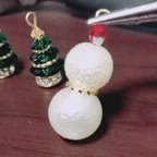 作品スワロフスキーのクリスマスツリーと雪だるま