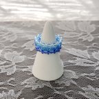 作品〈ﾋﾞｰｽﾞｽﾃｯﾁ〉beads ring No. 1「深海」