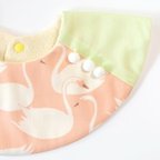 作品baby bib pompon 360 swan pink ivory