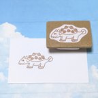 作品消しゴムはんこ　恐竜　アンキロサウルス　ご褒美はんこ　スタンプカード　宿題はんこ