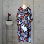 作品着物リメイク    　有松絞りのワンピース/フリーサイズ　 kimono　