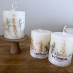 作品Mimosa botanical  candle ミモザボタニカルキャンドル　（BOX入）