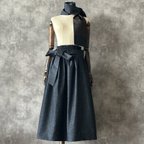 作品着物リメイクギャザースカート & ストール〜四季で心地良い上質大島紬素材〜kimono remake gather skirt よかきもの