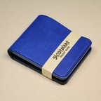作品【インポケット二つ折り財布】国産オイル コバルト ED-014