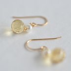 作品14kgf,オニオンカットピアス, Citrine