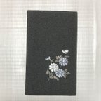 作品弔事用ふくさ（ミシン刺繍入り）【濃グレー】