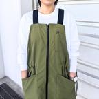 作品Kinchaku Zip Apron　カーキグリーン ロング丈