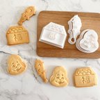 作品節分(おかめちゃん、豆箱、金棒)クッキー型セット