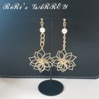 作品【ピアス】Elegant Flower