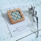 作品WAKKA SHISHU BROOCH □ / kanoko (ミント×キナリ)