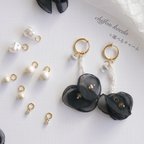 作品black chiffon koeda＋選べるチャームピアス/イヤリング*