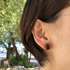 作品一粒コーヒー豆-earring-pierce-