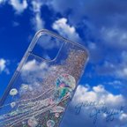 作品クラゲ（005） グリッターケースiPhoneケース スマホケース iPhone15〜 