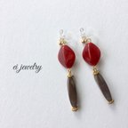 作品vintage earrings ｟wine red｠