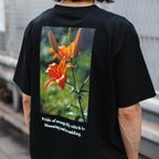 作品バックプリント フォトTシャツ 黒色 003