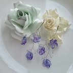 作品ピアス Blue Flower