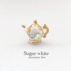 作品💎🫖Tea time 〜 指先お茶会 Ring 《 Jewel pot 》 ✵ 宝石 ティーポット の 指輪     フリーリング  透明