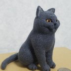 作品ブリティッシュショートヘア マスコット 羊毛フェルトドール 猫