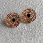 作品【クリアライトオレンジ】ヴィンテージ   アクリルボタン 2個セット　vintage 