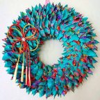 作品沖縄紅型柄リース Okinawan Style Wreath