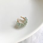 作品Apatite Huggie Ear Cuff