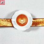 作品◆コーヒーカップの帯留め飾り①