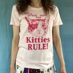 作品Kitties RULE! スタンダードTシャツ(ライトピンク) Mサイズ