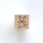 作品うさぎのスタンプ　連れ去られはんこ［12×12mm］