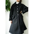 作品新作【黒 】コート・ジャケット 一枚仕立てフードコート♥