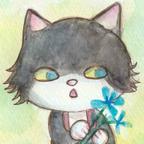 作品【子猫のクロエ】イラスト・絵葉書・ポストカード