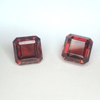 作品■ざくろ石/ガーネット■裸石ルース計1.85ｃｔ/スクエア/超音波洗浄済