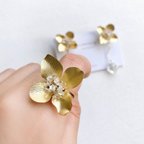 作品flower quartz 大ぶりリング/指輪/フリーサイズ