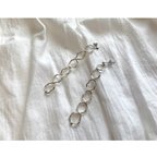 作品カクカク∞ロングビーズピアス / イヤリング　clear silver