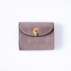 作品flap mini wallet [ gray ] オコシ金具 ver. ミニ財布 コンパクトウォレット