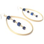 作品14kgf♦︎ lapis lazuli big drop earrings