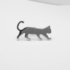 作品【１点もの】シルバー 猫 ネクタイピン・ピン・クリップ/Silver925 ねこ ネコ