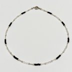 作品Black and clear beads necklace 