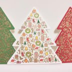 作品Xmasカード 3枚セット  クリスマスカード　クリスマスツリー　クリスマス　 stampinup  スタンピンアップ rosecraft