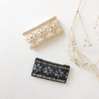 作品【1点ずつ販売】インド刺繍リボンパッチンピン𓂃