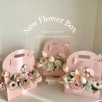 作品【Flower Box】卒業祝い　引越し祝い　新築祝い　入学祝い　韓国アレンジメント　フラワーアレンジメント　ボックスフラワー　ひな祭り　開店祝い