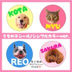 作品♡うちの子シール/シンプルカラー♡名入れ　愛犬　愛猫　サンキューシール　ペットシール　オーダー　