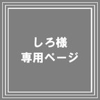 作品しろ様専用ページです。