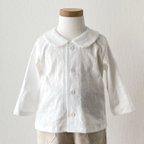 作品○ちび丸襟長袖ブラウス☆ベビー服 女の子 男の子 70サイズ 80サイズ 90サイズ 100サイズ