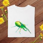 作品【GW 夏休みのお出かけに　カブトムシ好きに】ヘラクレスオオカブトTシャツ　選べるサイズ＆デザイン