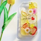 作品♡夏　押しフルーツケース✨ドライフルーツ スマホケース✨ハンドメイド/iPhoneケース