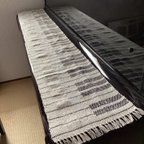 作品【再販！】ピアノ掛け　150cm   手織り　鍵盤柄　送料無料